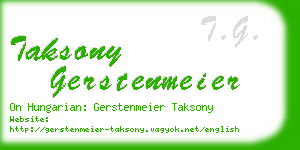 taksony gerstenmeier business card